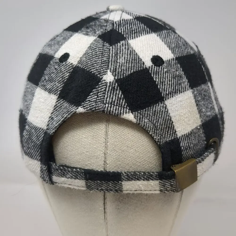 KBETHOS Baseball Cap Black White One Size Buffalo Plaid Checkered Slideback Hat